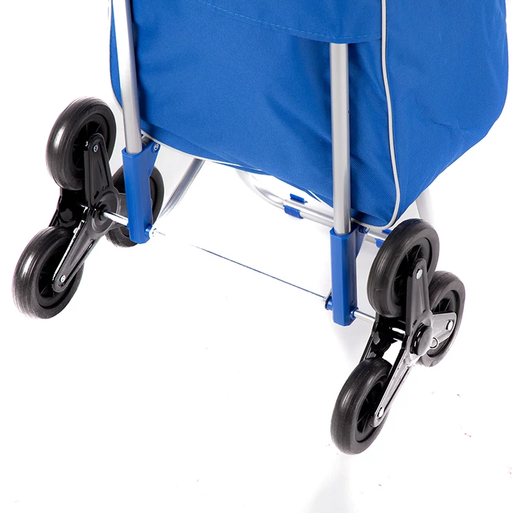 Euroline gurulós lépcsőjáró bevásárlókocsi Royalkék színben