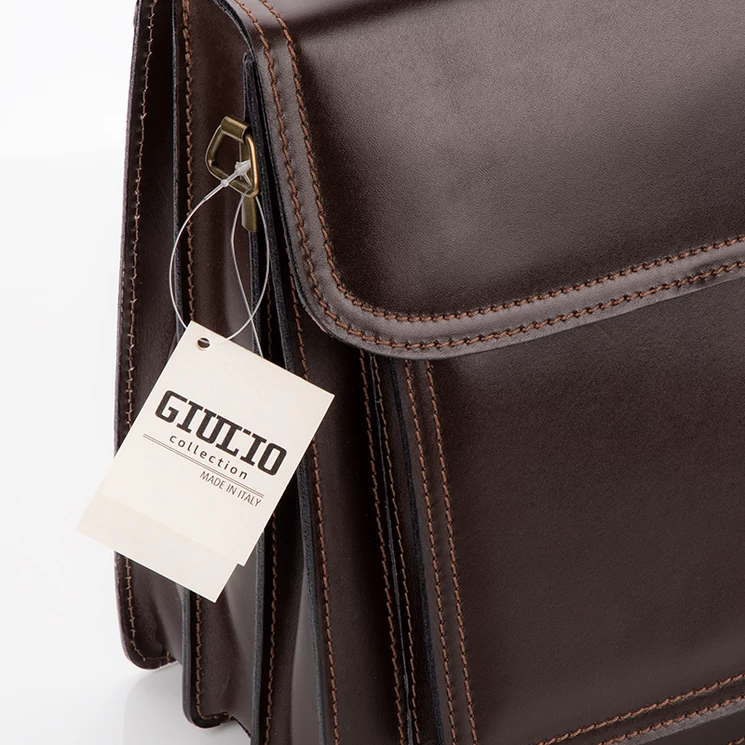 Valódi bőr aktatáska 3 részes Sötétbarna színben