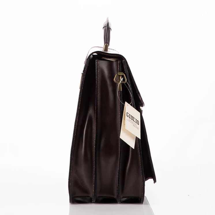 Valódi bőr aktatáska 3 részes Sötétbarna színben