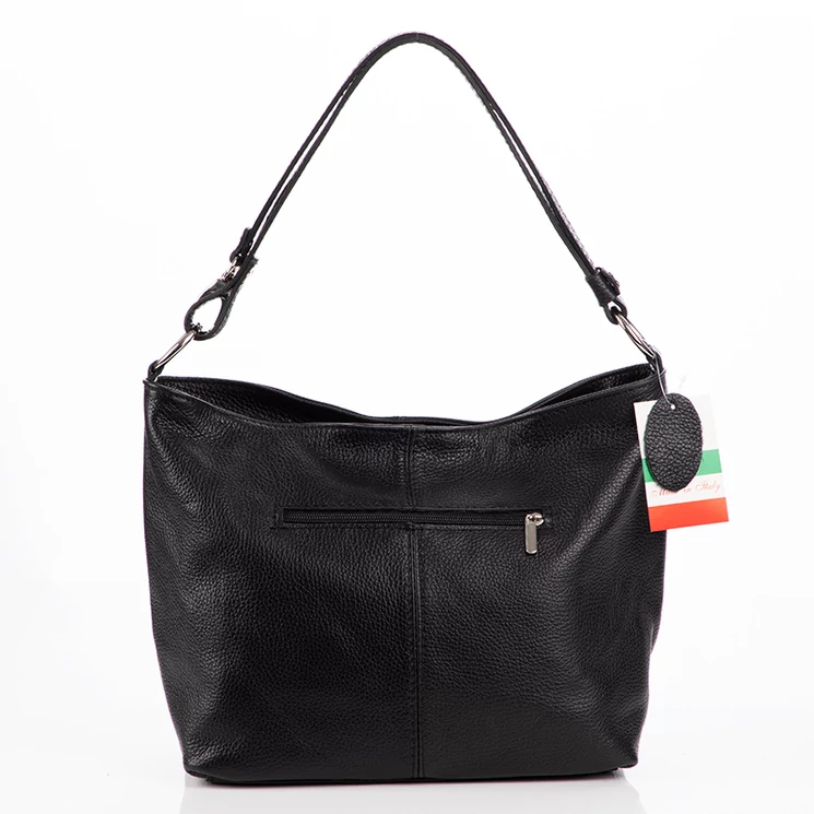 Valódi bőr női táska fekete színben