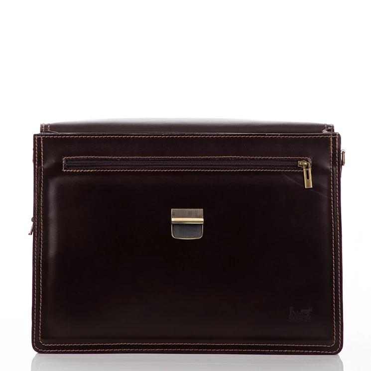 Maxmoda Valódi bőr aktatáska 3 részes világosbarna