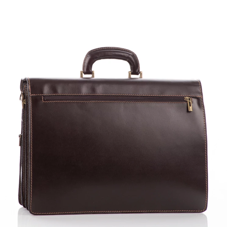 Maxmoda Valódi bőr aktatáska 3 részes fekete színben