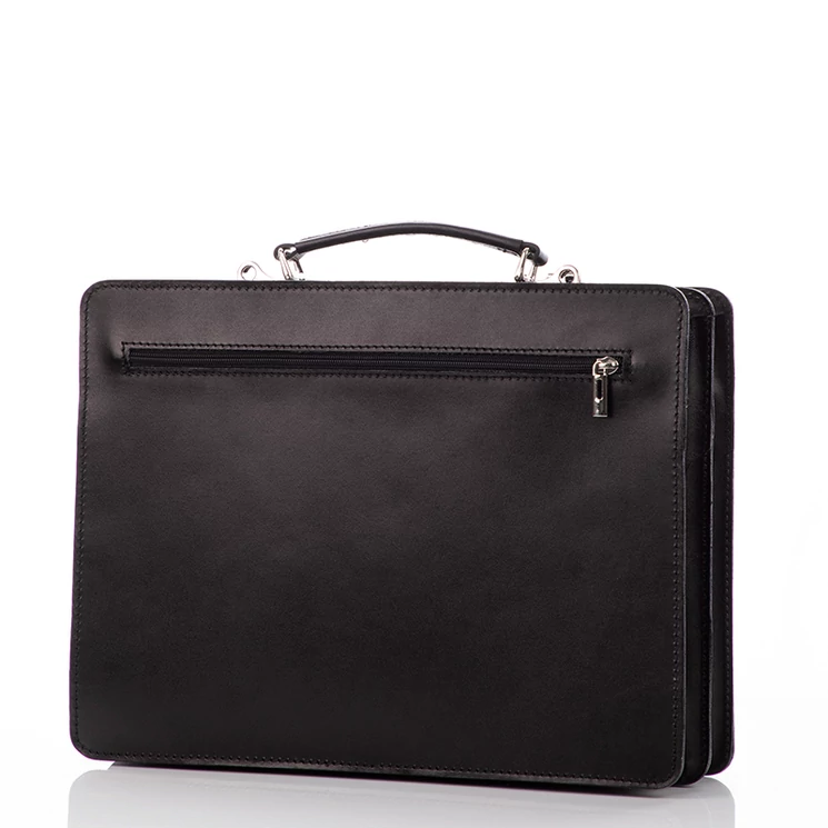 Valódi bőr aktatáska nagy méret sötétkék színben