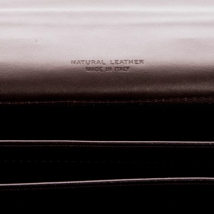 Valódi bőr aktatáska 3 részes sötétbarna színben