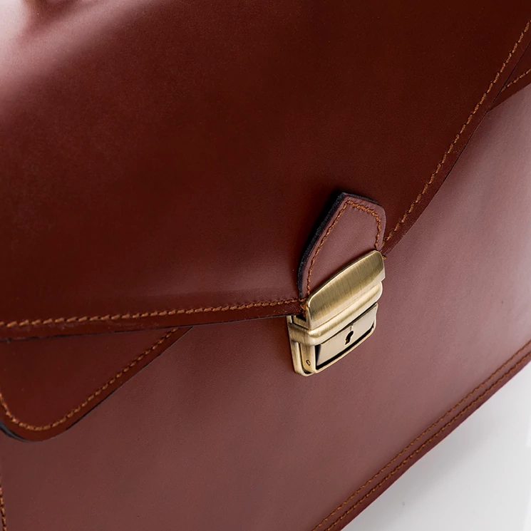  Valódi bőr aktatáska 3 részes konyakbarna színben*