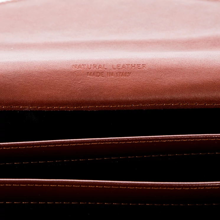  Valódi bőr aktatáska 3 részes konyakbarna színben*