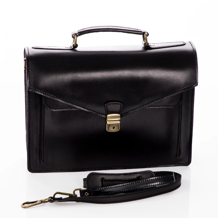 Valódi bőr aktatáska 2 részes sötétbarna színben*