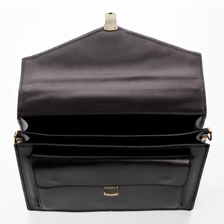 Valódi bőr aktatáska 2 részes sötétbarna színben*