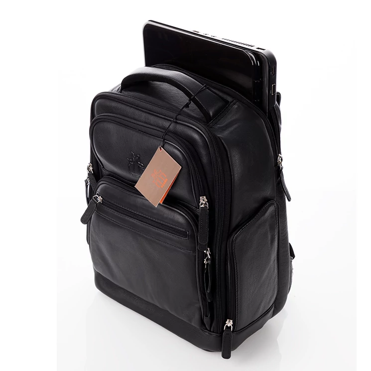 RO-6010 Rosme valódibőr laptophátizsák barna színben