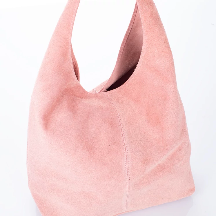 Valódi velúrbőr női táska karamel színben