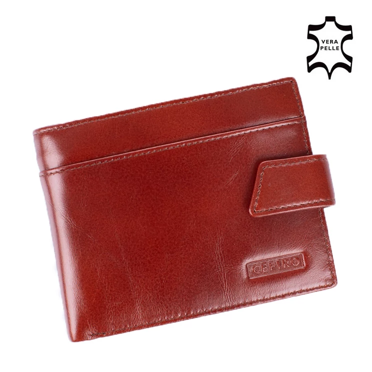 Cefiro Bőr Férfi pénztárca Világosarna színben