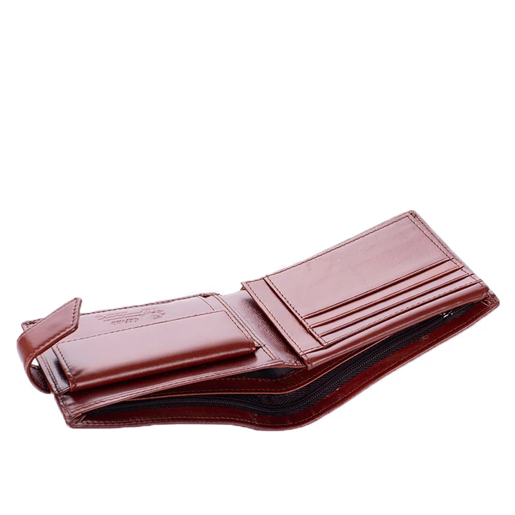 Cefiro Bőr Férfi pénztárca Világosarna színben