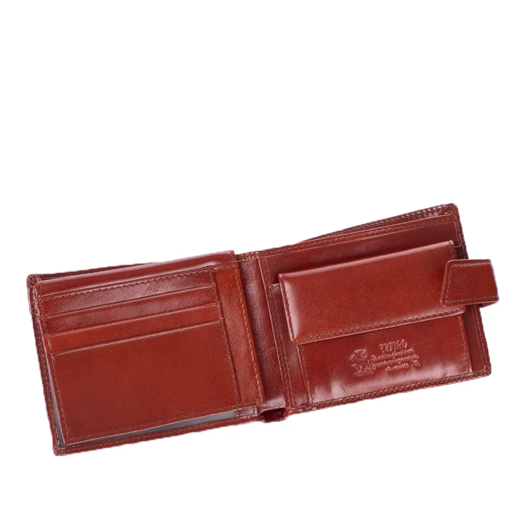 Cefiro Bőr Férfi pénztárca Világosarna színben