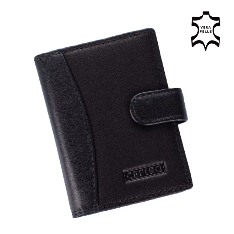  Valódi bőr kártyatartó fekete színben