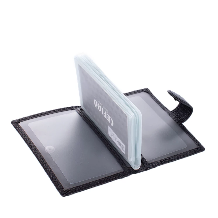  Valódi bőr kártyatartó fekete színben