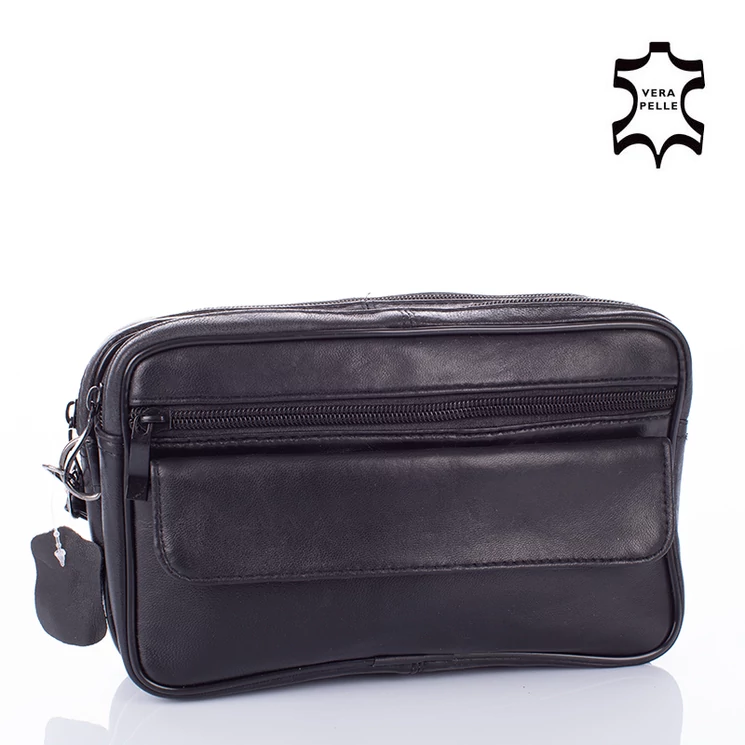 Valódi bőr autóstáska fekete színben