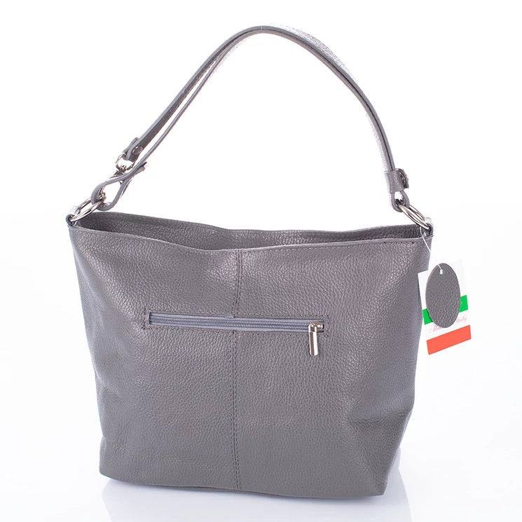 Valódi bőr női táska szürke színben