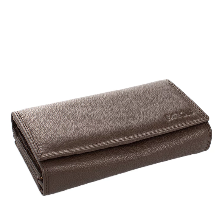 Bőr női pénztárca RFID védelemmel scm1600 DBrown
