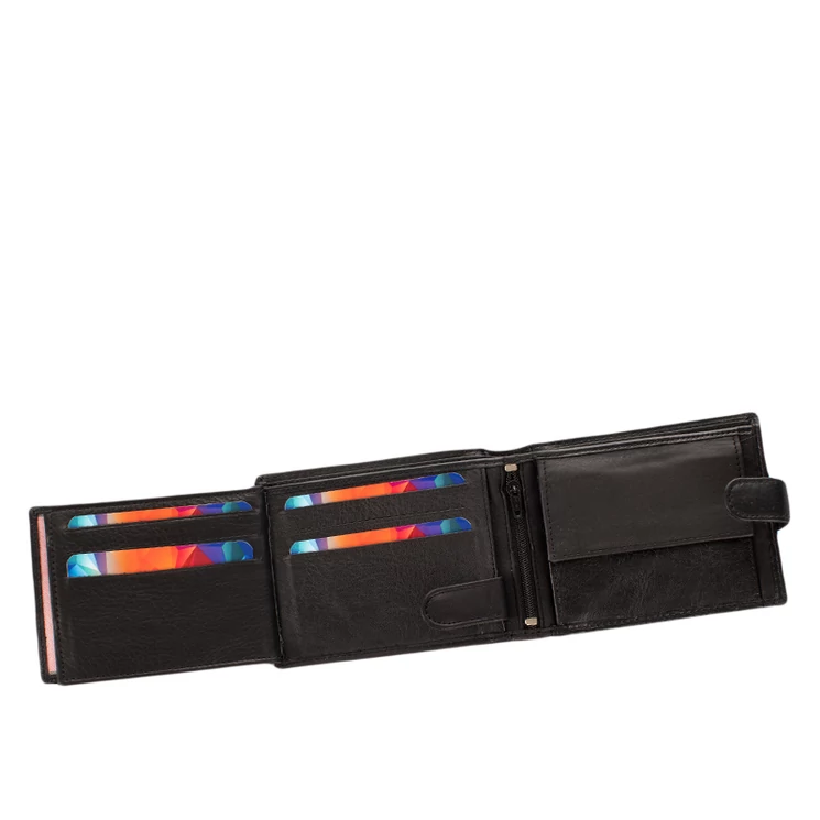 Férfi bőr pénztárca fekete színben 46015