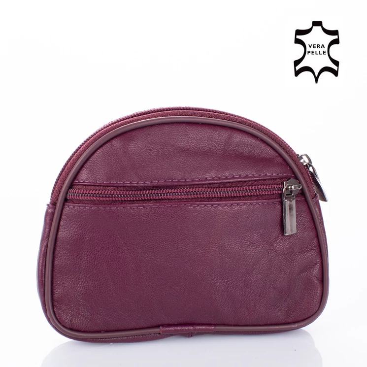 Valódi bőr kulcstartó padlizsán színben 1506 