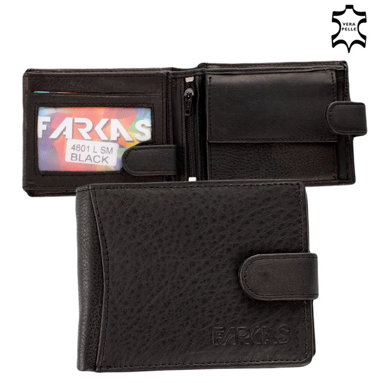 Kisméretű bőr pénztárca fekete színben 46016_black