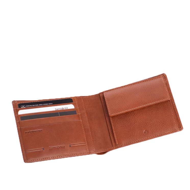 SAMSONITE SIMPLA SLG barna valódibőr pénztárca RFID rendszerrel