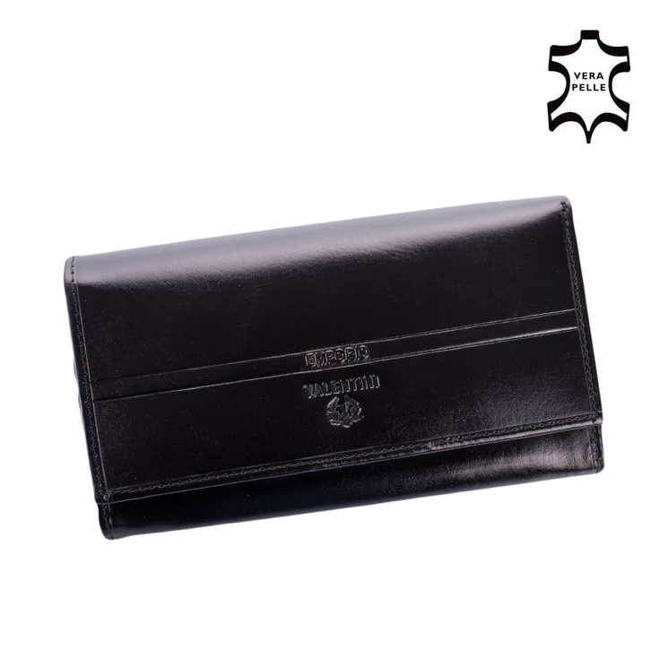 Emporio Valentini bőr pénztárca fekete színben 563-329