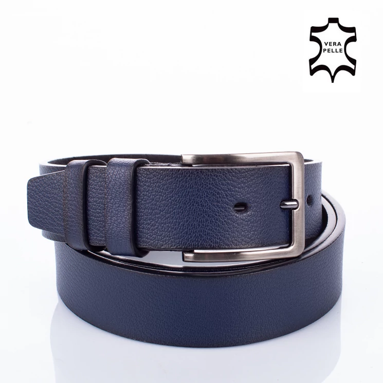 Férfi öv kék színben extra hosszú XXXL méret 140 cm