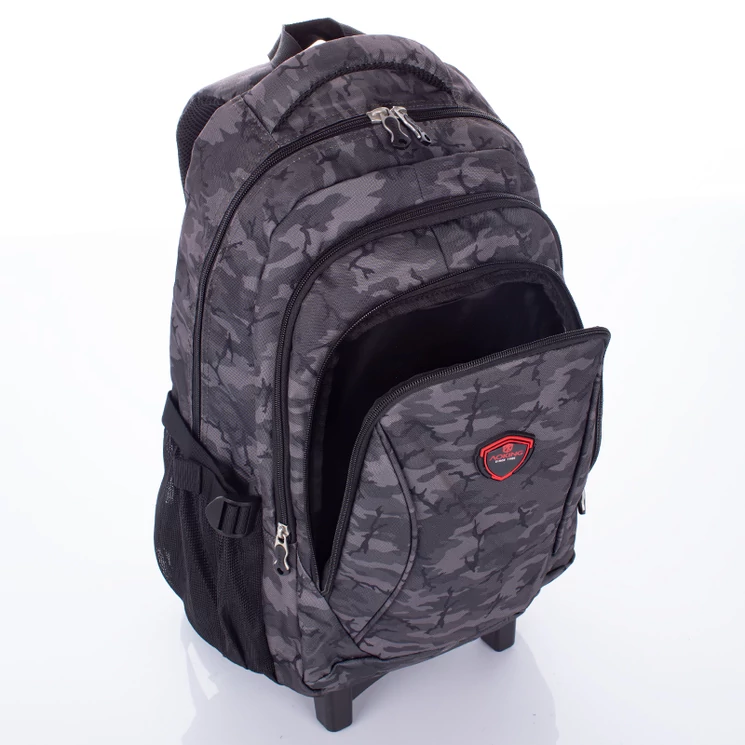 Gurulós iskolatáska terepszínben