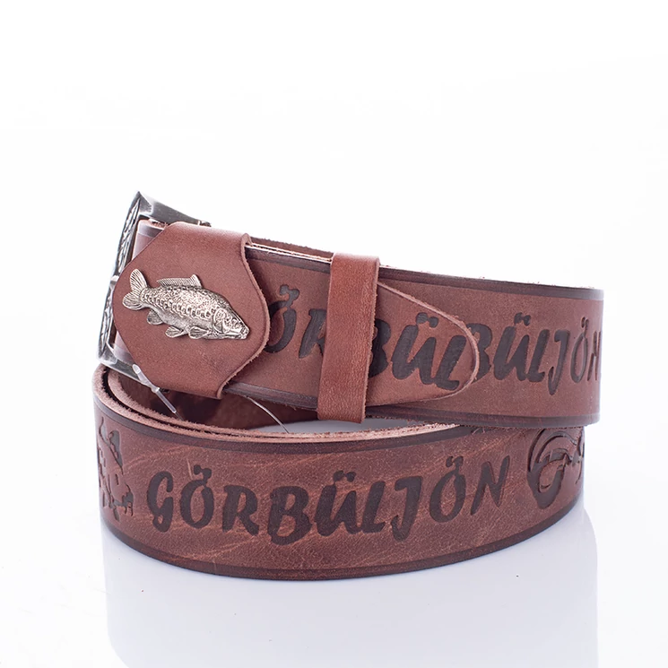 Horgász öv ponty mintával barna színben  135 cm-től 90 cm-ig