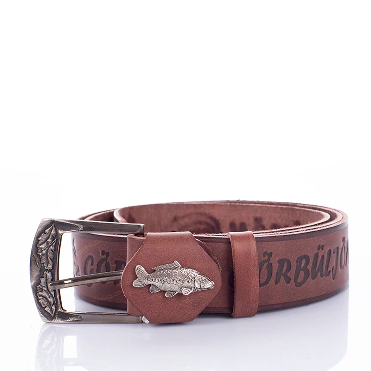 Horgász öv ponty mintával barna színben  135 cm-től 90 cm-ig