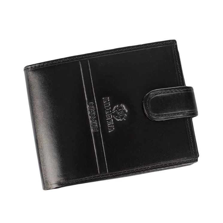 Emporio Valentini férfi bőr pénztárca fekete színben 563561 Black