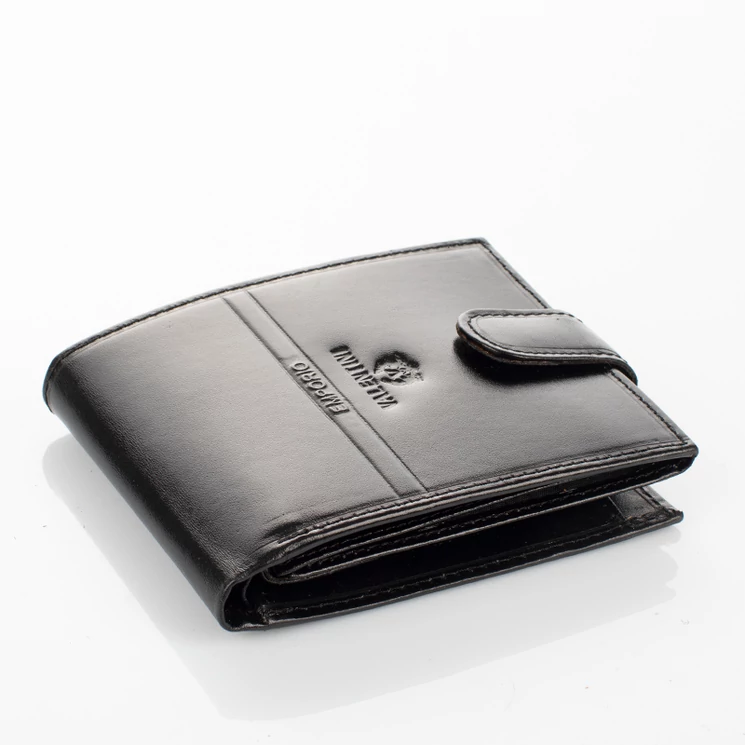 Emporio Valentini férfi bőr pénztárca fekete színben 563561 Black