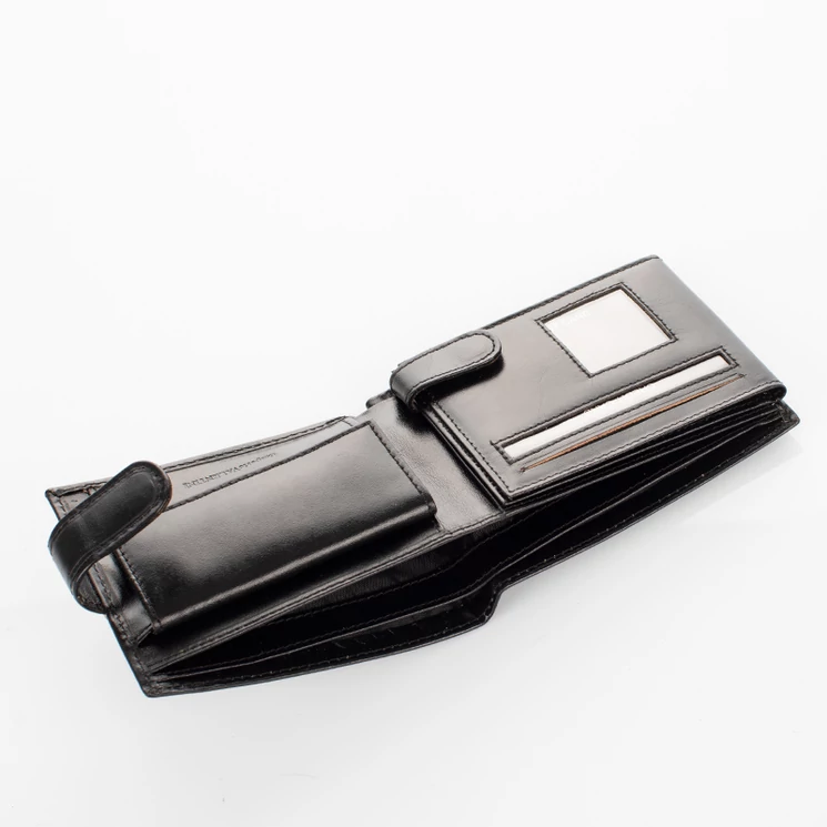 Emporio Valentini férfi bőr pénztárca fekete színben 563561 Black