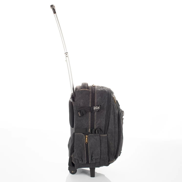 Ultraerős Aoking gurulós hátizsák fekete színben