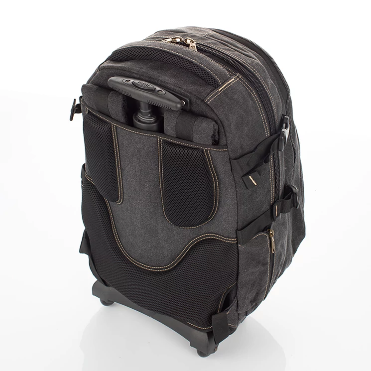 Ultraerős Aoking gurulós hátizsák fekete színben