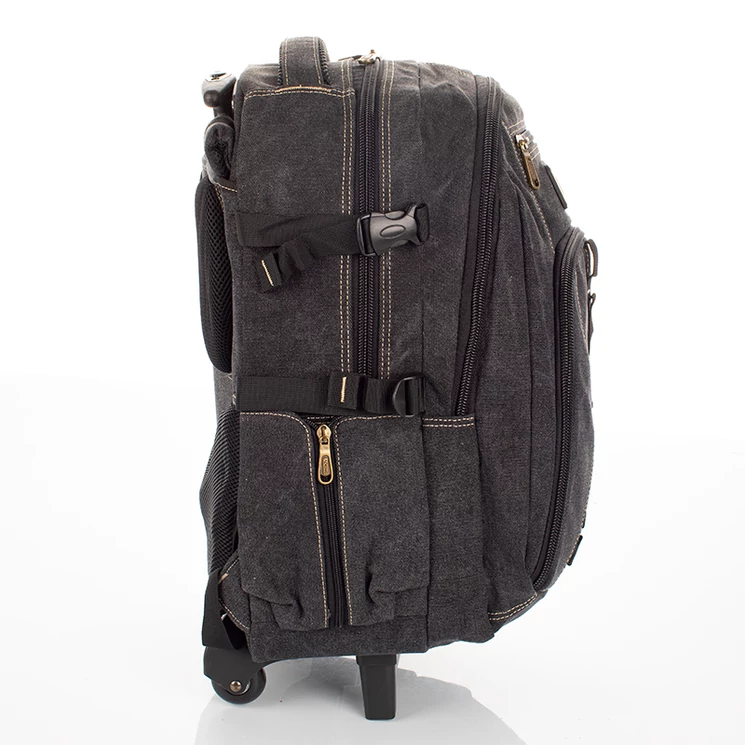 Ultraerős Aoking gurulós hátizsák fekete színben