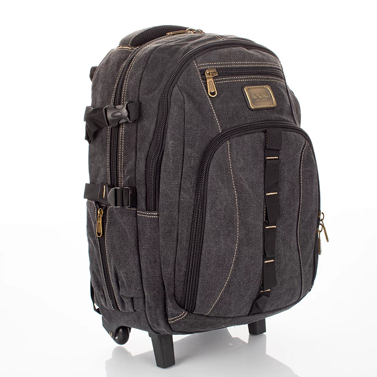 Ultraerős Aoking gurulós hátizsák fekete színben