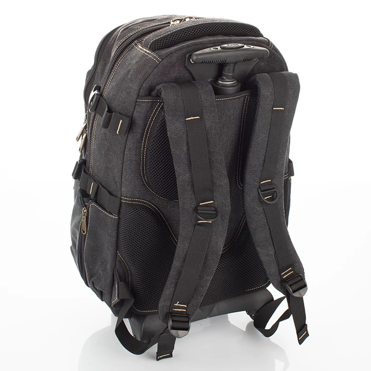 Ultraerős Aoking gurulós hátizsák fekete színben