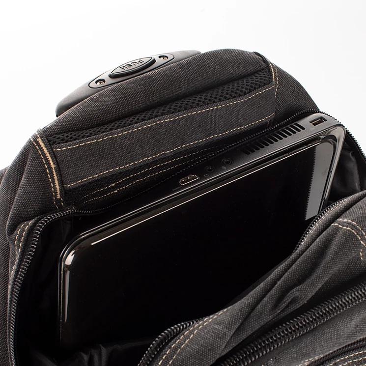 Ultraerős Aoking gurulós hátizsák fekete színben