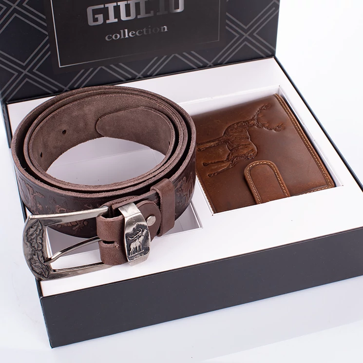 GIULIO vadász pénztárca és öv ajándékcsomag