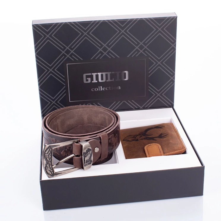 GIULIO vadász pénztárca és öv ajándékcsomag