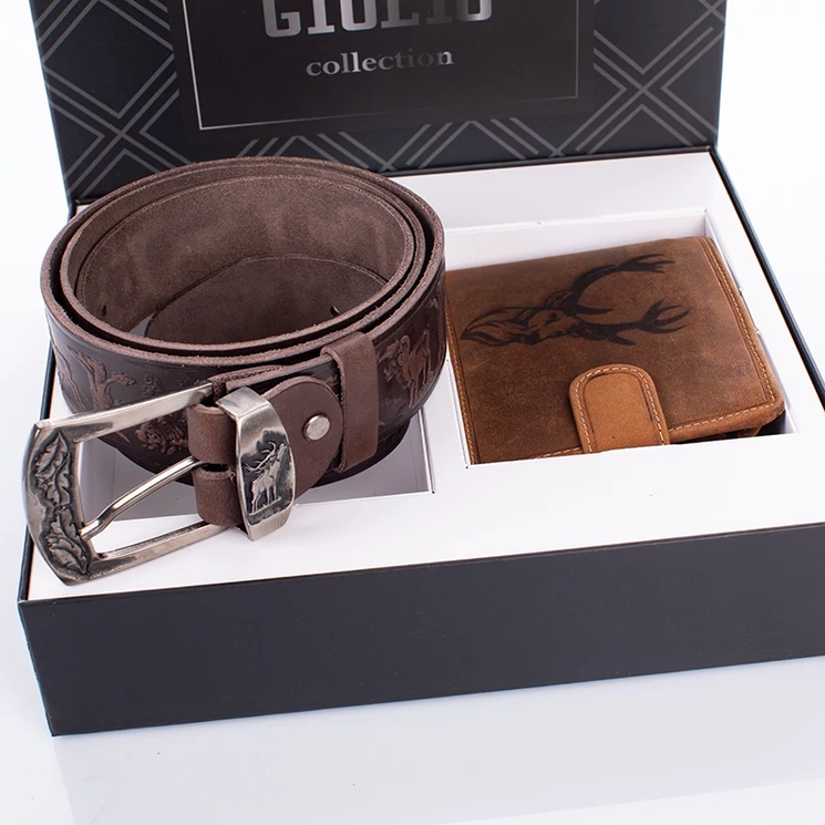 GIULIO vadász pénztárca és öv ajándékcsomag