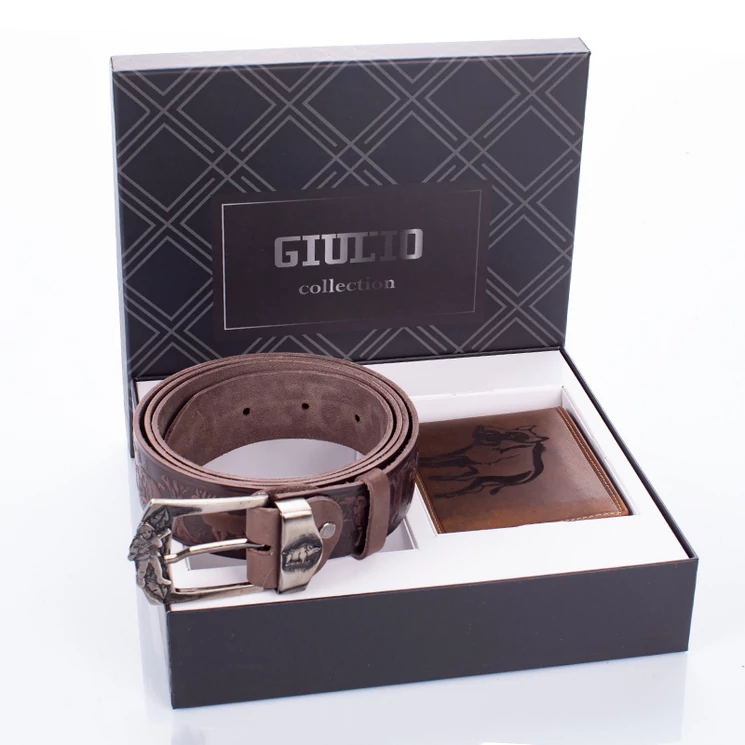 GIULIO vadász pénztárca és öv ajándékcsomag