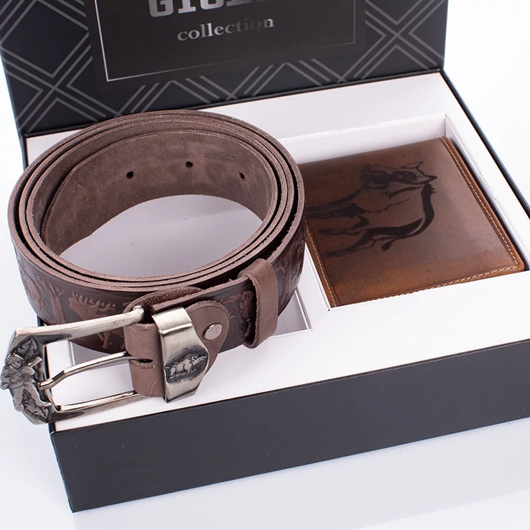 GIULIO vadász pénztárca és öv ajándékcsomag