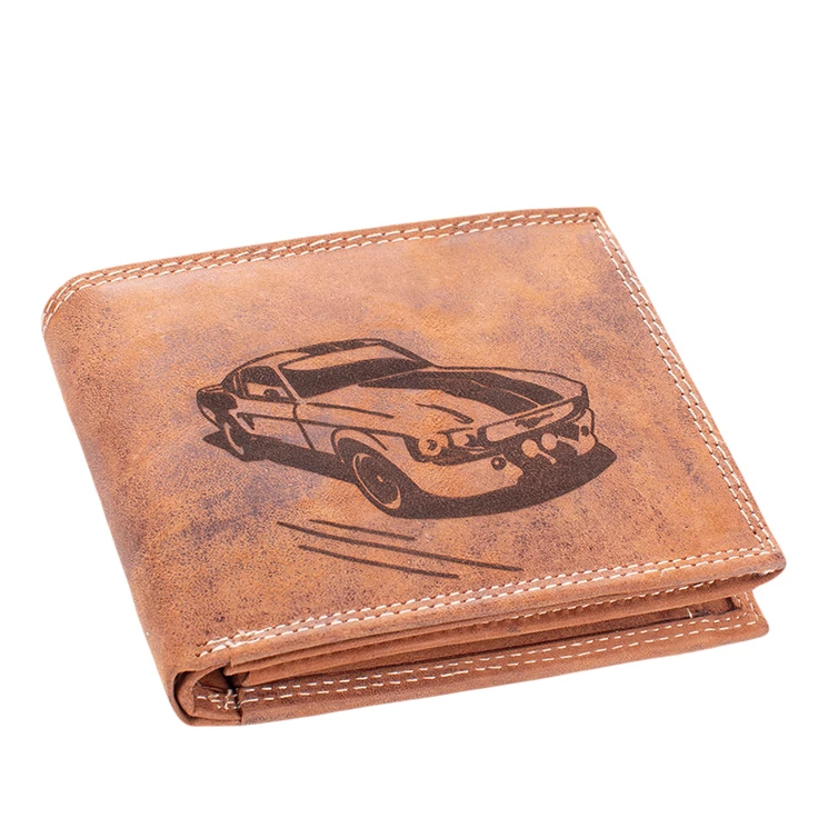 Bivalybőr autós pénztárca díszdobozban RFID rendszerrel