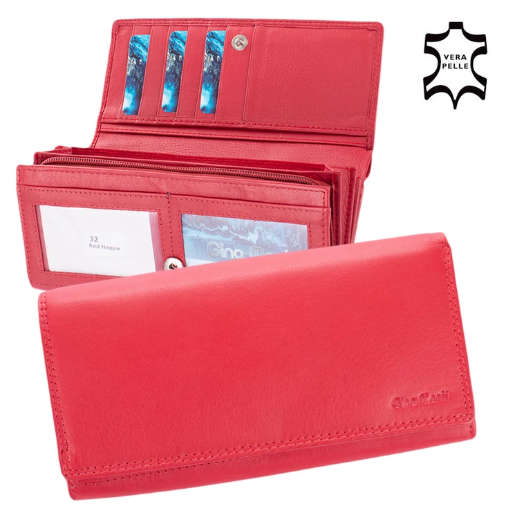 Gina Monti Női bőr pénztárca piros színben