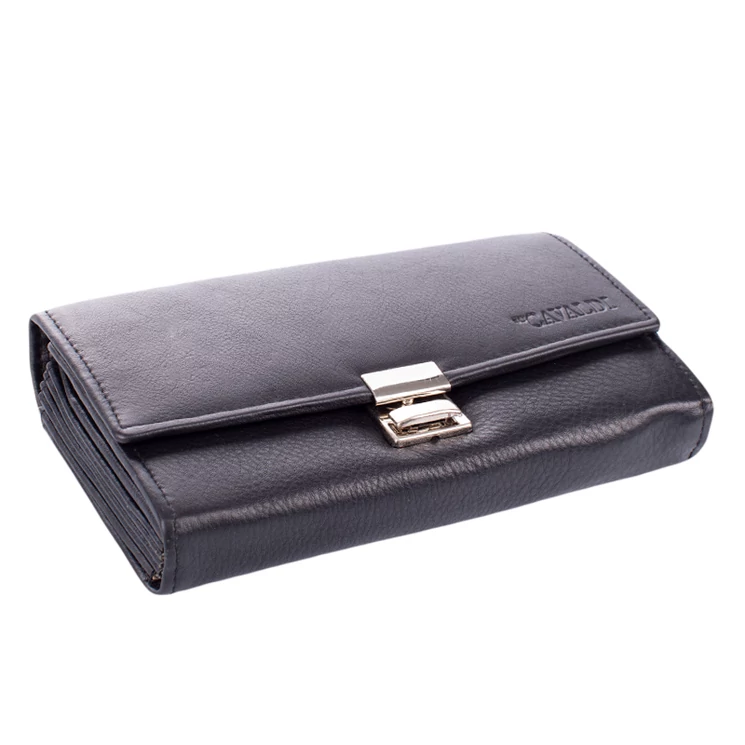 Cavaldi valódibőr Brifkó pénztárca pincér pénztárca fekete színben