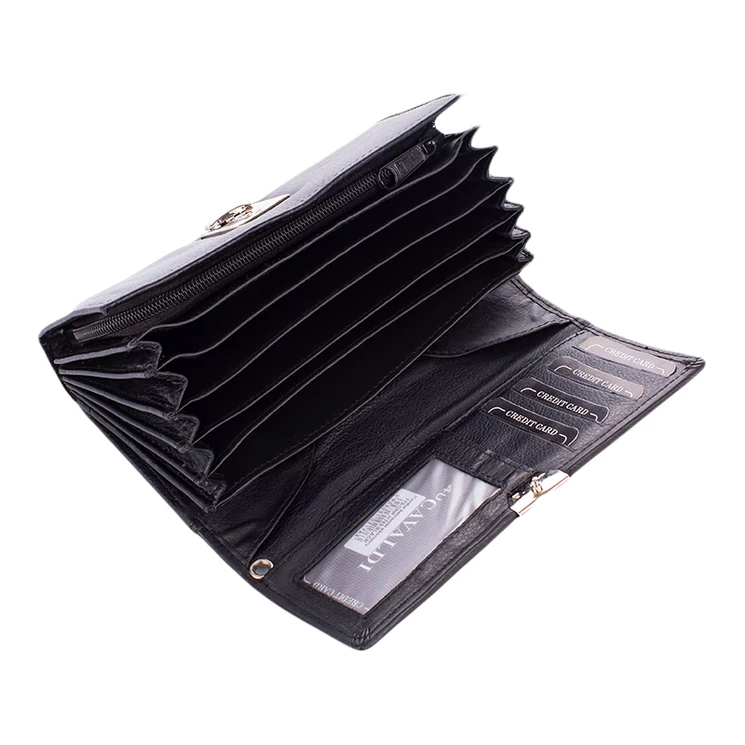 Cavaldi valódibőr Brifkó pénztárca pincér pénztárca fekete színben