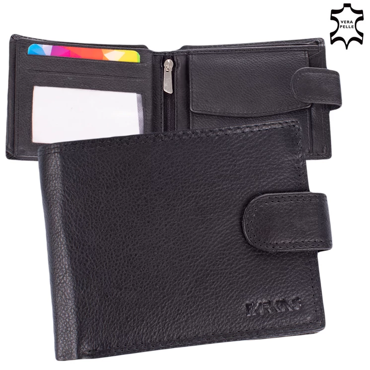 Férfi bőr pénztárca fekete színben 8660X